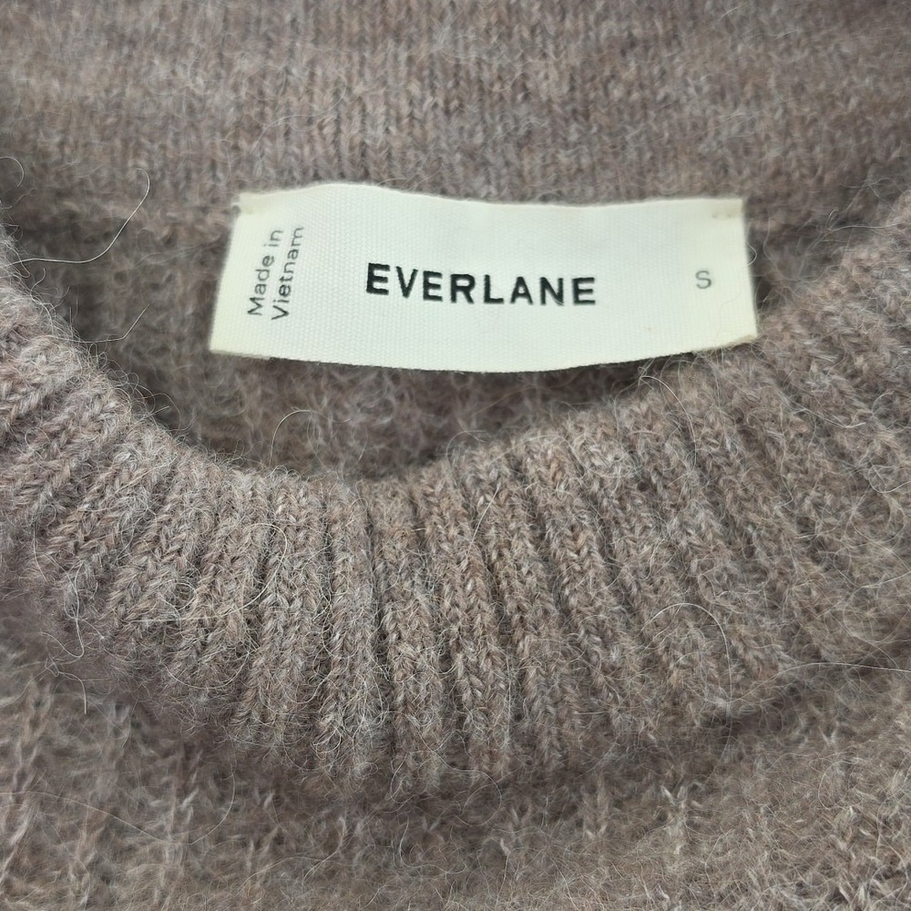 Everlane Alpaca Cocoon Crew Sweater Womens S Gray NWOT Oversized Wool Blend - Picture 6 of 14